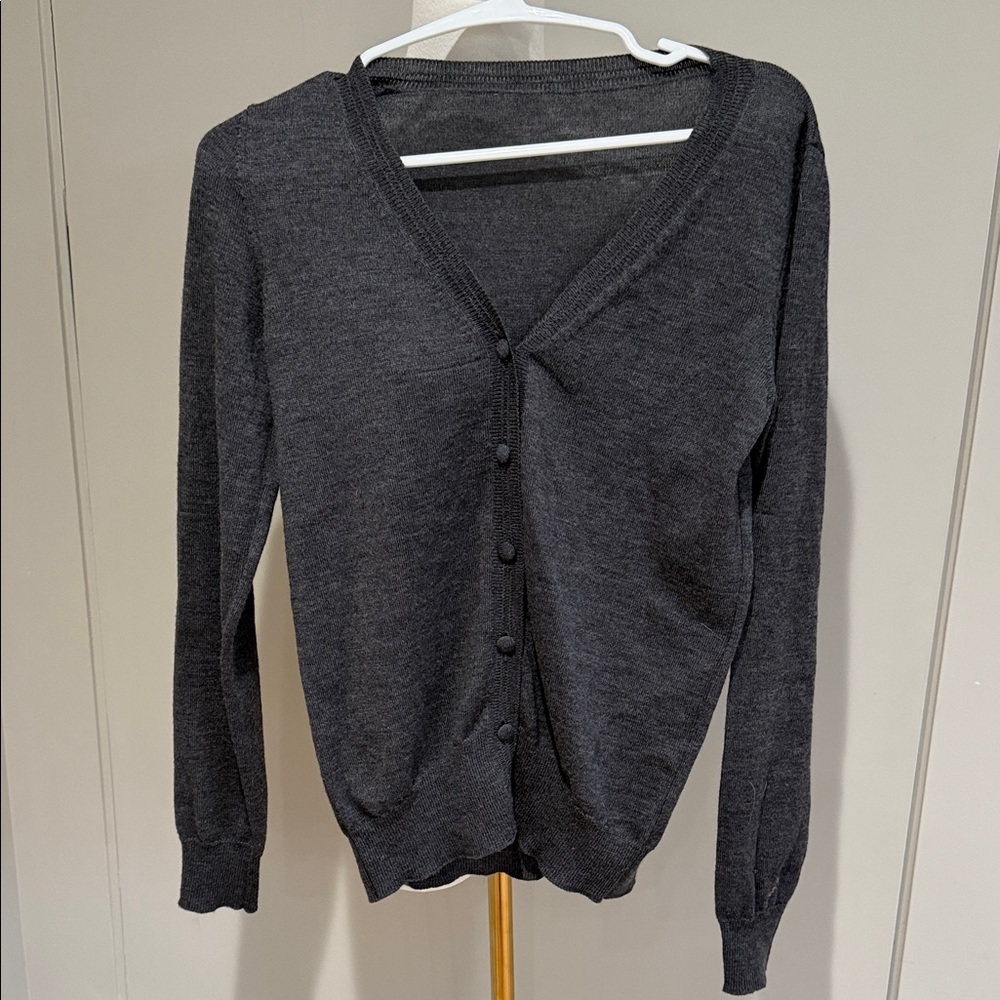 Classic Black Cardigan Sweater